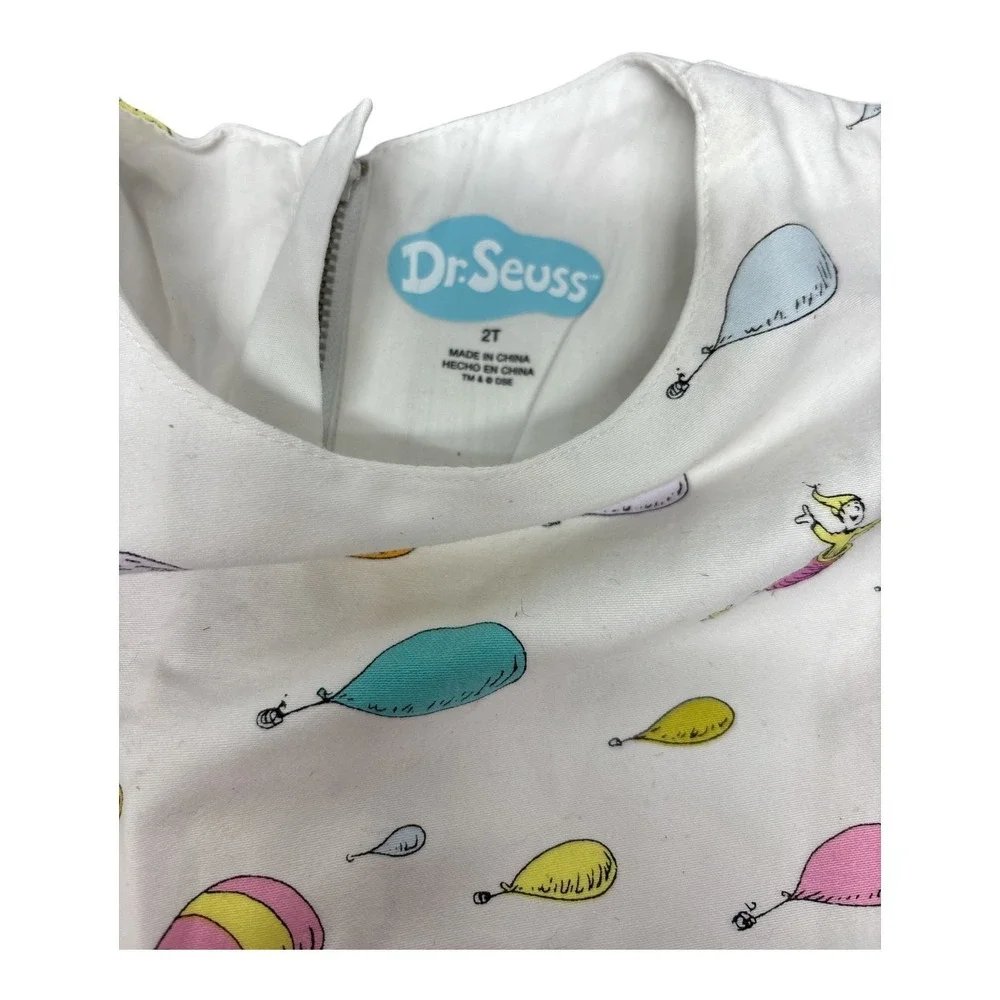 Dr. Seuss Oh The Places You'll Go! Girls Dress Size 2T Sleeveless A-Line Cotton